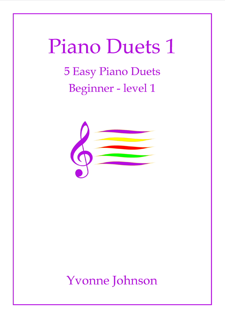 5 Easy Piano Duets Beginner - Level 1 Easy Piano scores gallery preview page 1