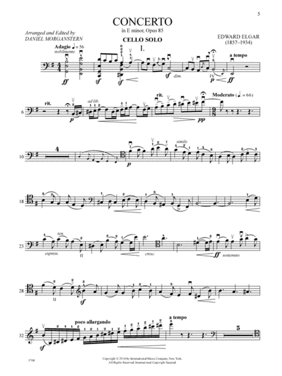 Cello Concerto In E Minor, Opus 85, Commentary And Preparatory Exercises