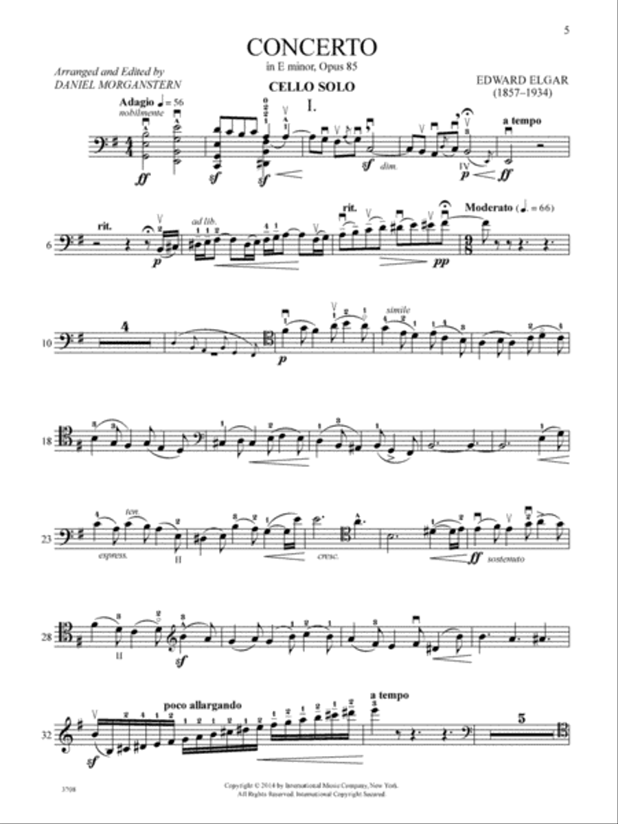 Cello Concerto In E Minor, Opus 85, Commentary And Preparatory Exercises Cello Solo scores gallery preview page 2