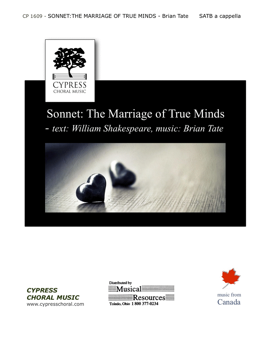 Sonnet : The Marriage Of True Minds 4-Part scores gallery preview page 1