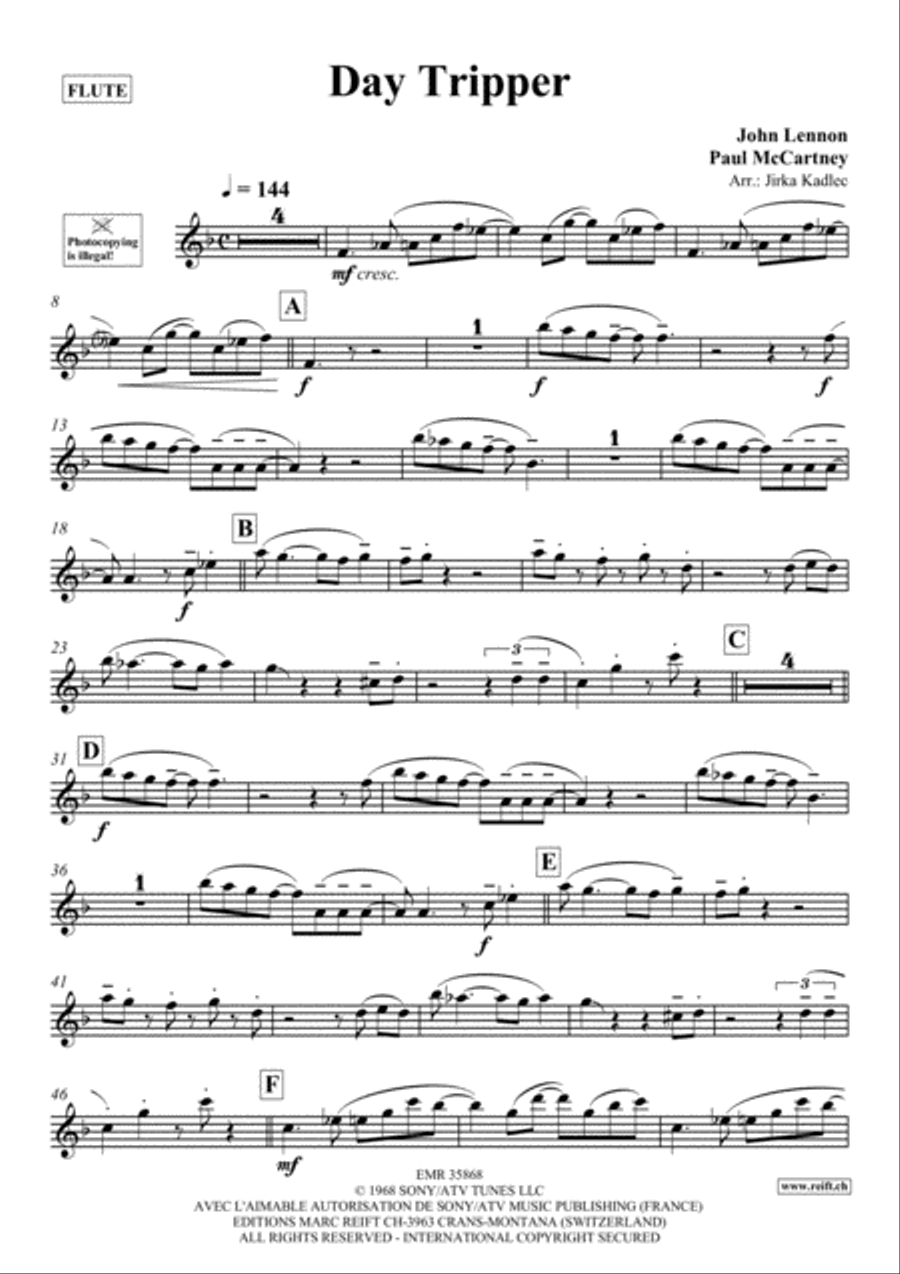 Day Tripper Flute Solo scores gallery preview page 2