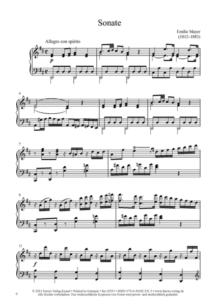 Sonata D Major for piano
