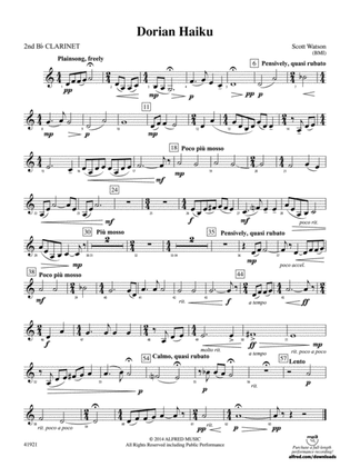 Dorian Haiku: 2nd B-flat Clarinet