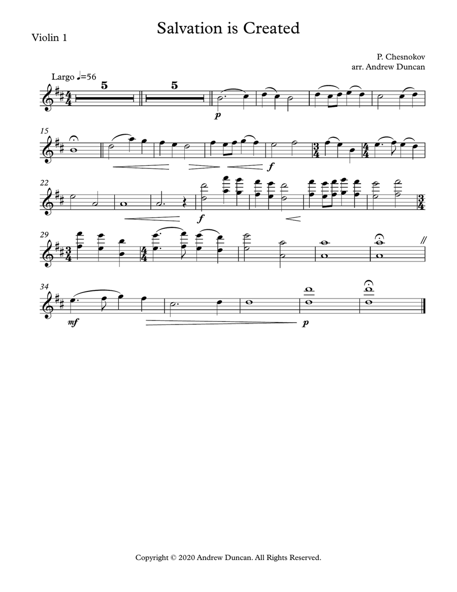 Salvation is Created - String Orchestra String Orchestra scores gallery preview page 3