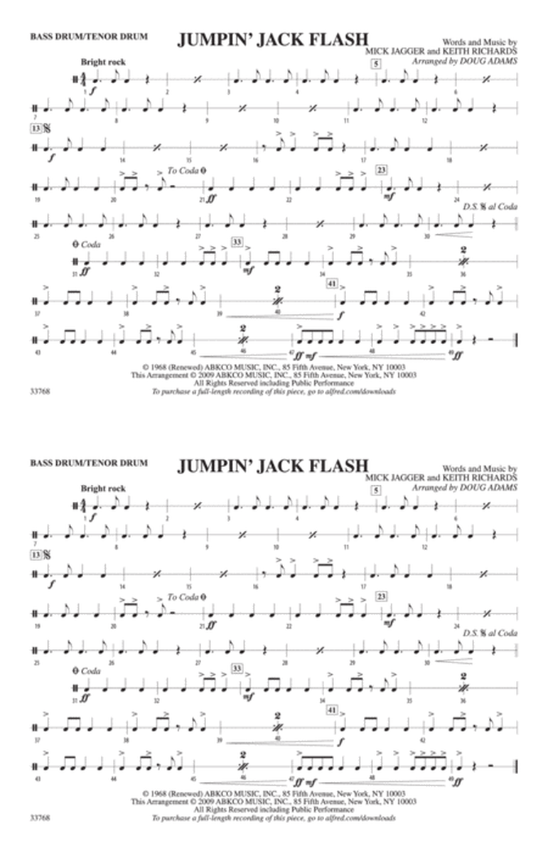 Jumpin' Jack Flash: Bass Drum/Tenor Drum