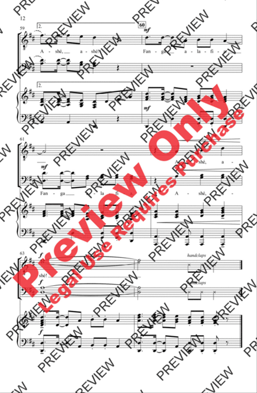 Fanga Alafia Fanga Alafia Men's Choir scores gallery preview page 12