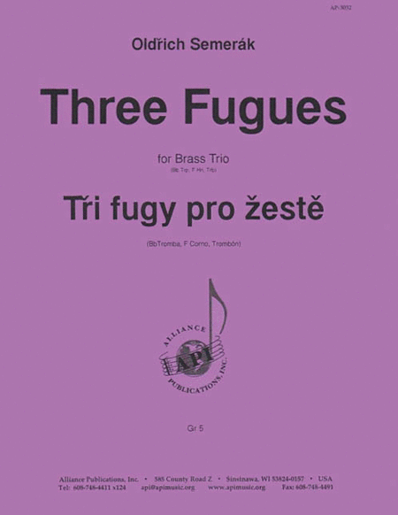 Three Fugues For Brass Trio