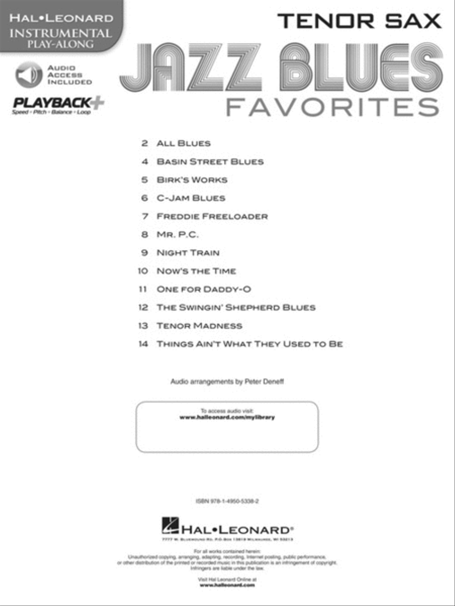 Jazz Blues Favorites Jazz Blues Favorites Tenor Saxophone scores gallery preview page 2