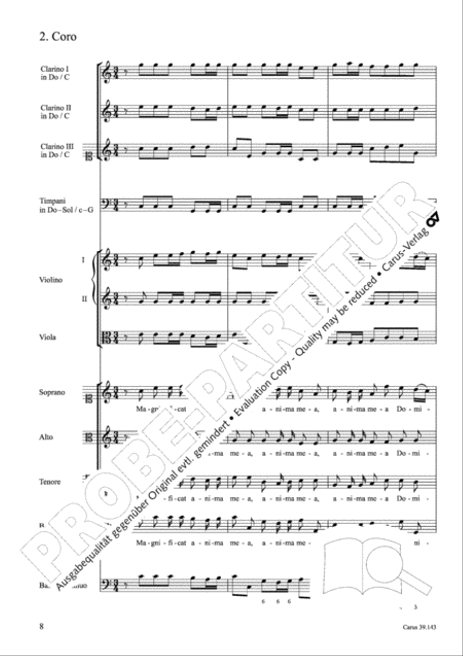 Magnificat in C major 4-Part scores gallery preview page 9
