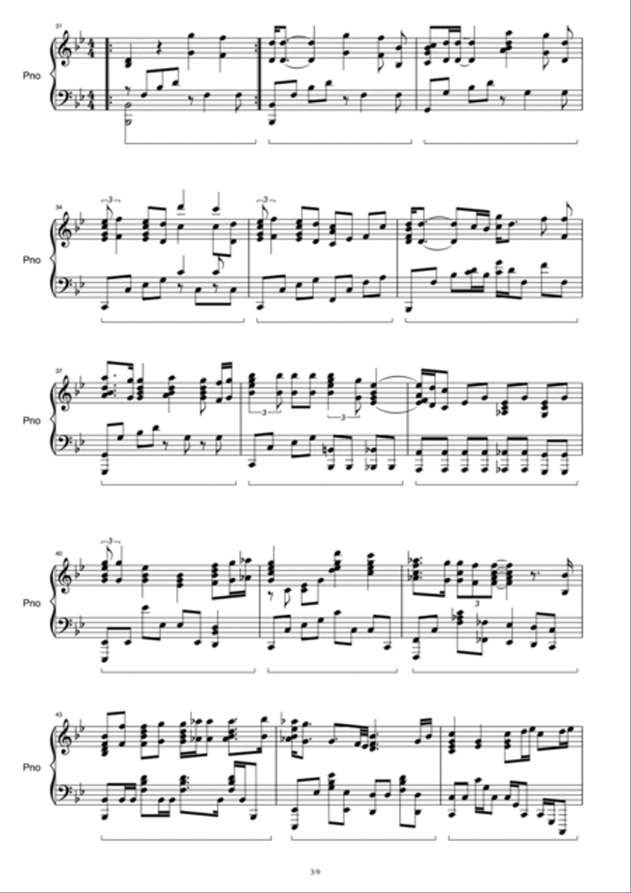 Bohemian Rhapsody Piano Solo scores gallery preview page 3