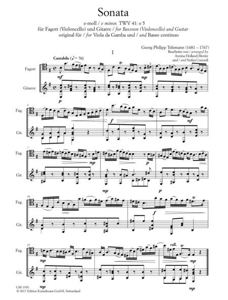 Sonata in E minor