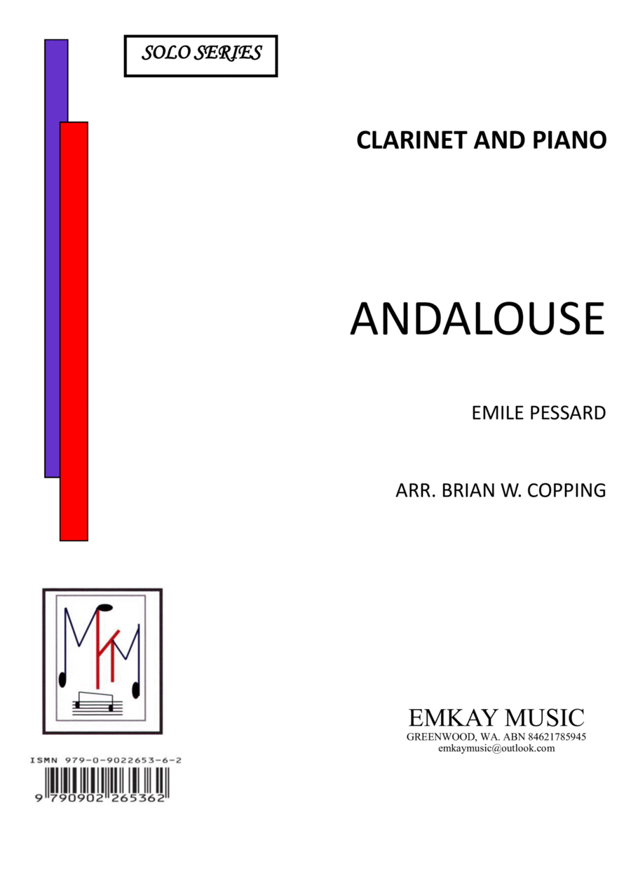 ANDALOUSE – CLARINET & PIANO Clarinet Solo scores gallery preview page 1