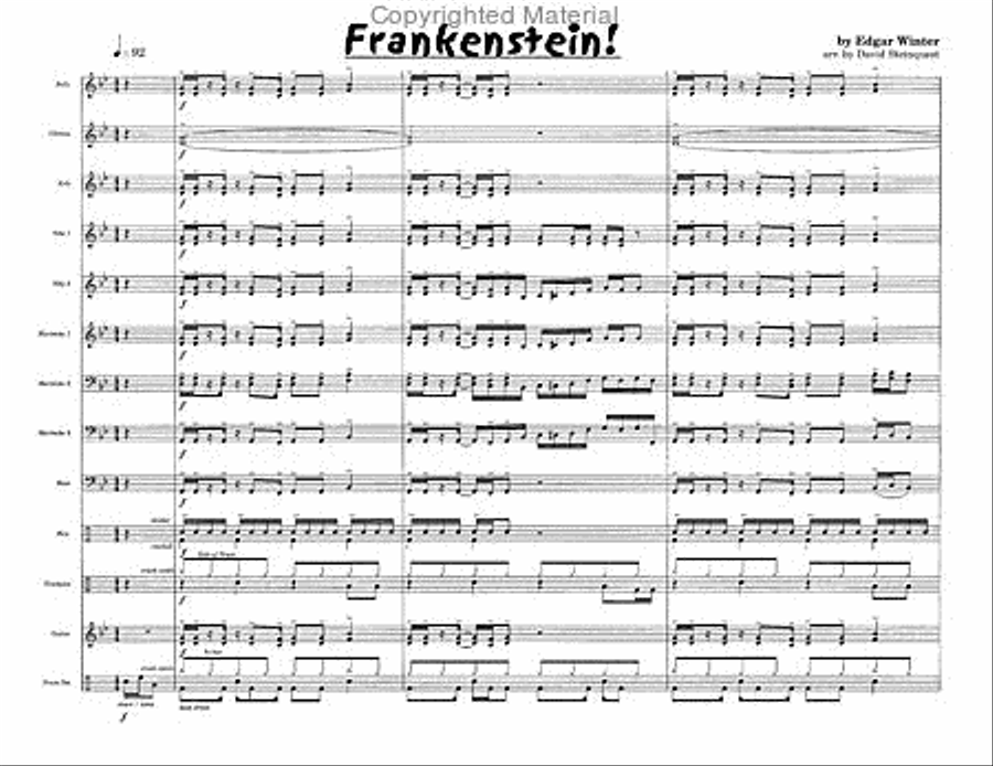 Frankenstein Percussion Ensemble scores gallery preview page 2