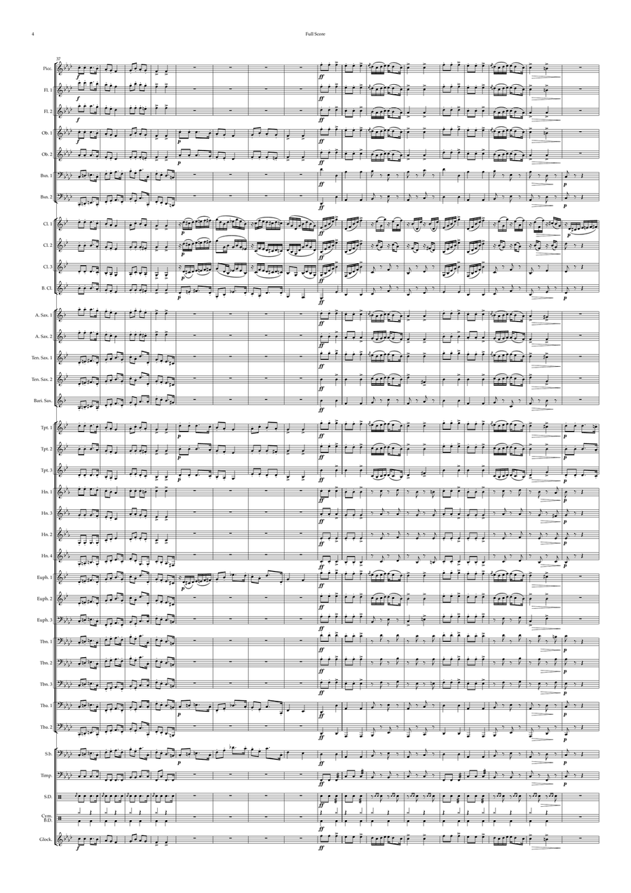Hungarian Dance No.17 Concert Band scores gallery preview page 4