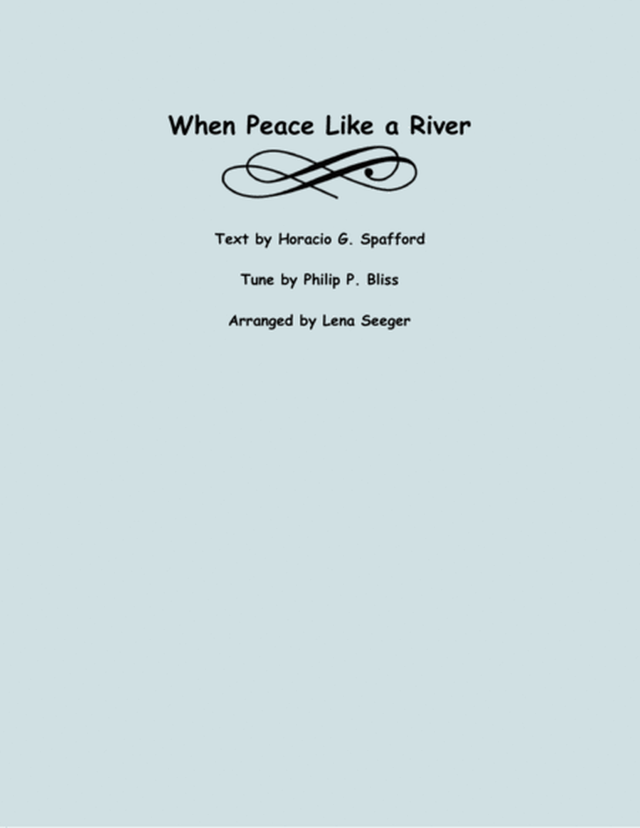 When Peace Like a River (Sax quartet)