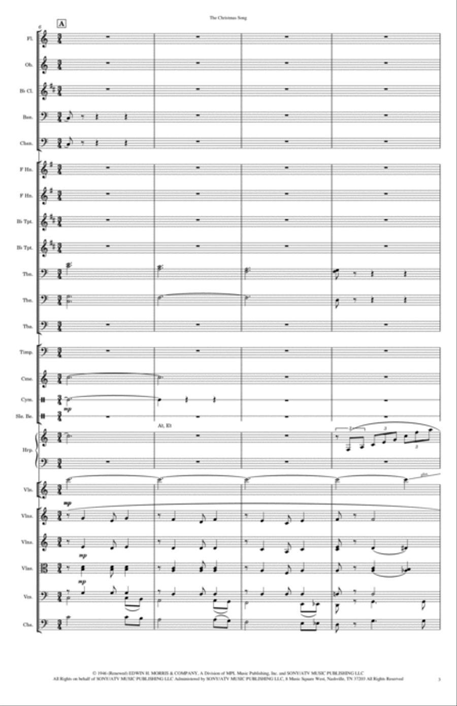 The Christmas Song (chestnuts Roasting On An Open Fire) Full Orchestra scores gallery preview page 3