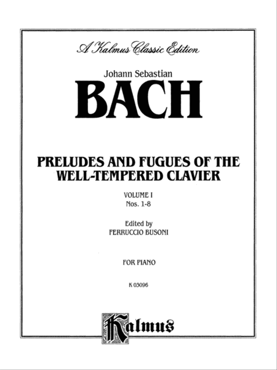 The Well-Tempered Clavier, Book 1