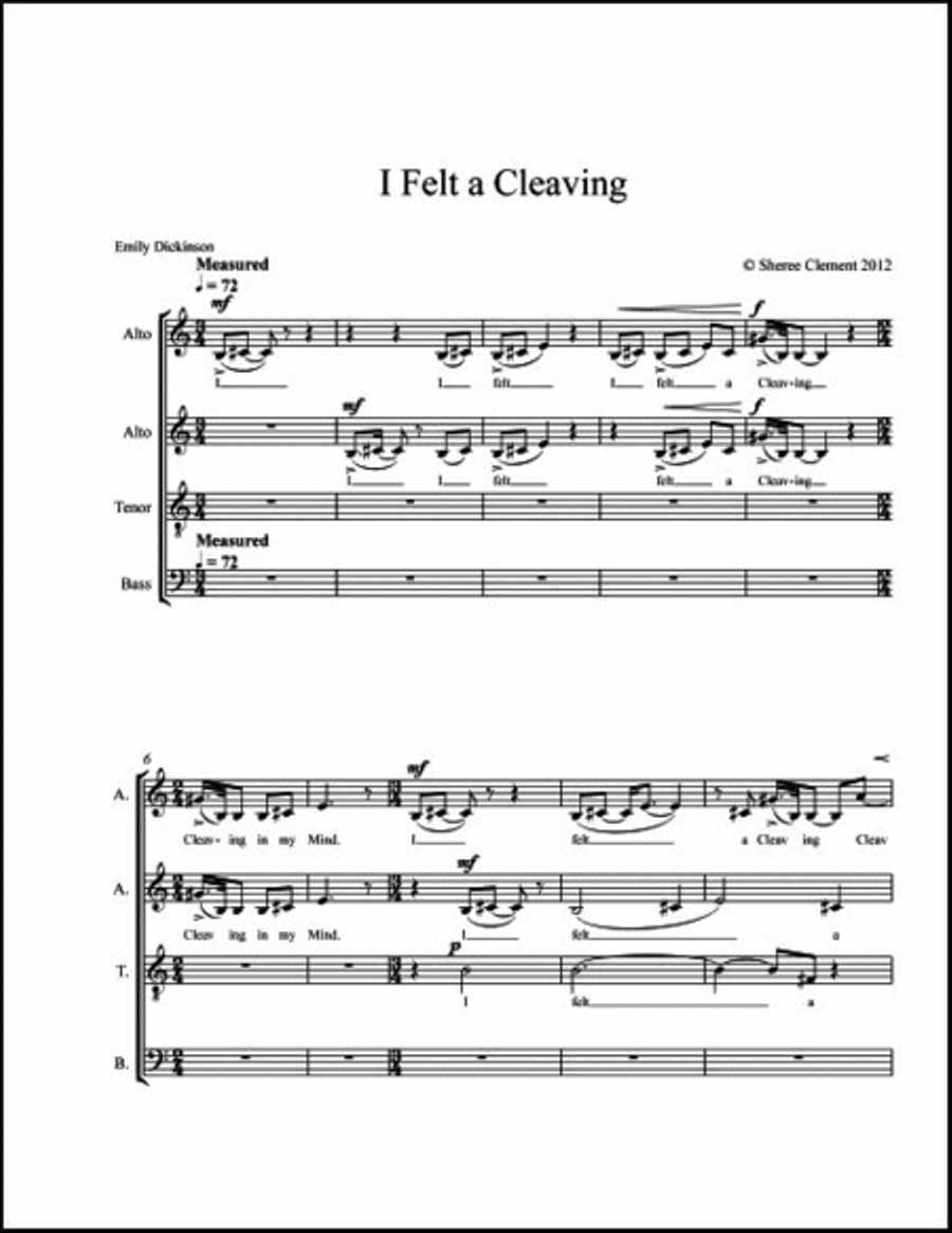 Four Poems by Emily Dickinson 4-Part scores gallery preview page 4
