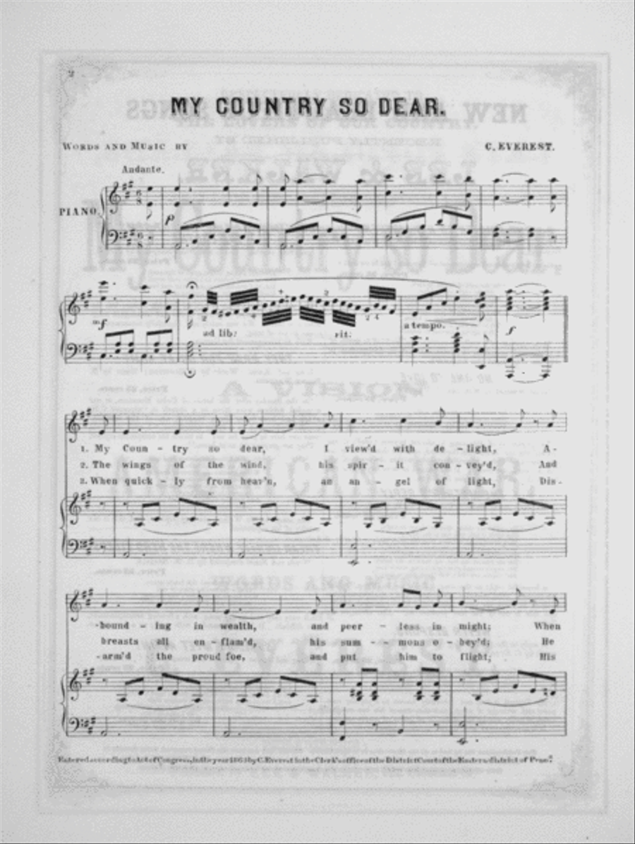 My Country so Dear. A Vision of the American War Voice scores gallery preview page 2