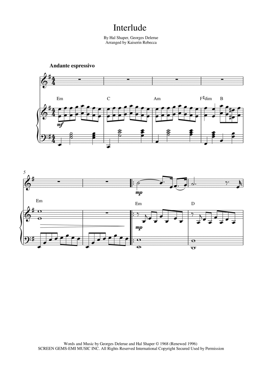 Interlude Piano scores gallery preview page 1