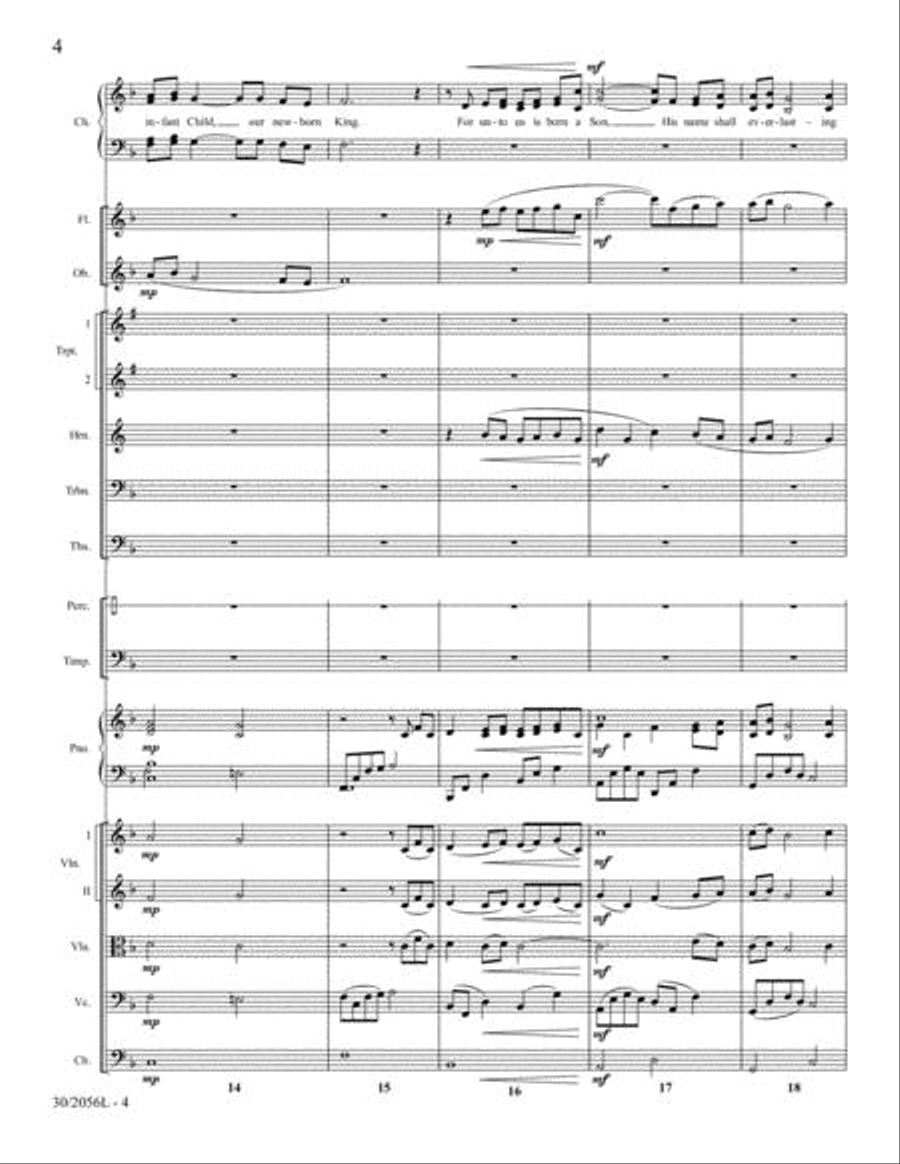 Born a Savior, Born a King - Orchestral Full Score and Parts