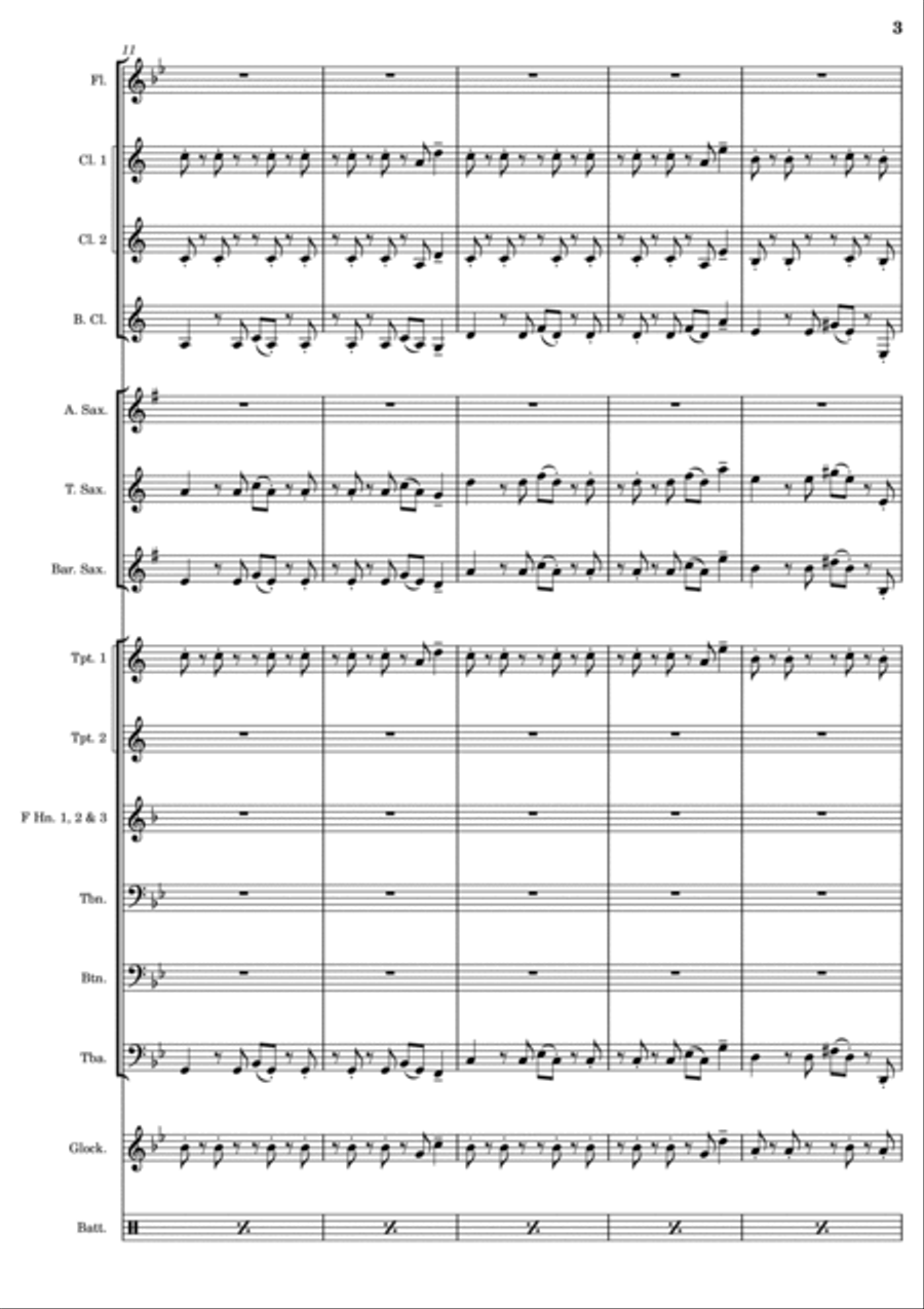 Bad Guy Marching Band scores gallery preview page 3