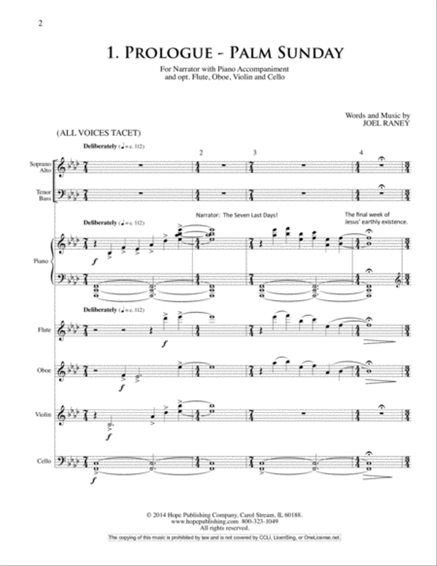 The Seven Last Days - Instr. Parts Flute scores gallery preview page 2