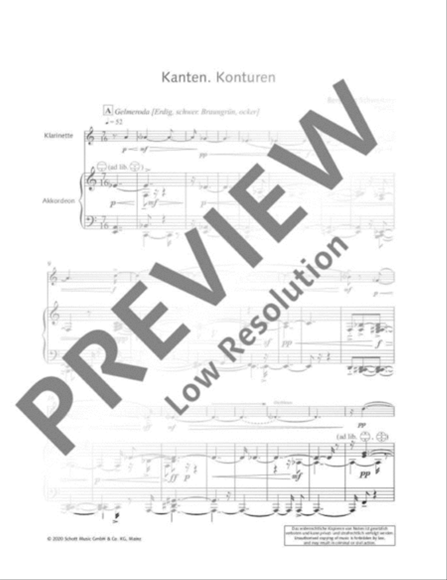 Kanten. Konturen Kanten. Konturen Clarinet scores gallery preview page 12