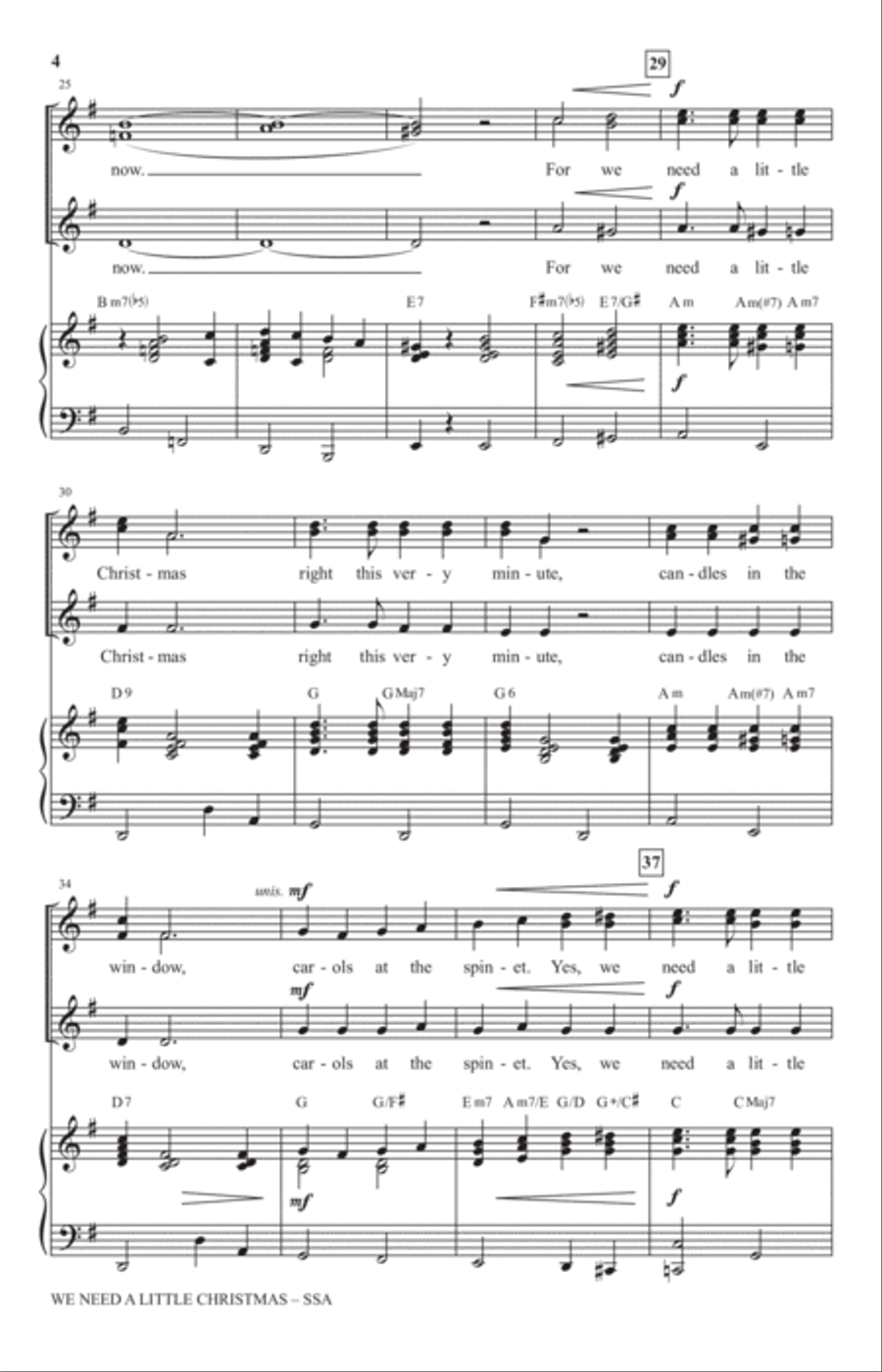 We Need A Little Christmas (from Mame) (arr. Mark Hayes) SSA scores gallery preview page 3