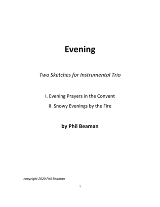Book cover for Evening-2 Sketches for Cello Trio