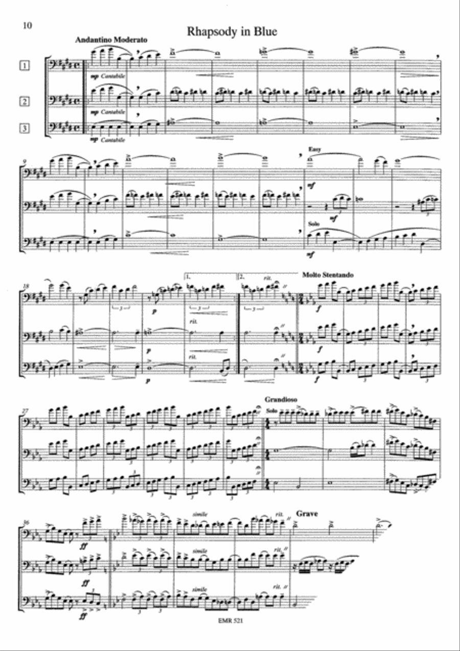 Gershwin for Three Trombone Trio scores gallery preview page 6