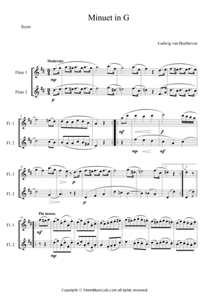 Book cover for Minuet in G major in D