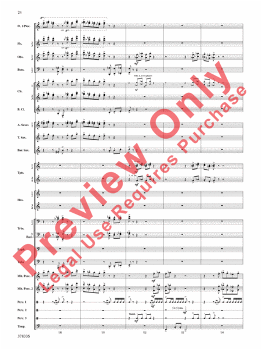 Symphonic Essay Concert Band scores gallery preview page 25
