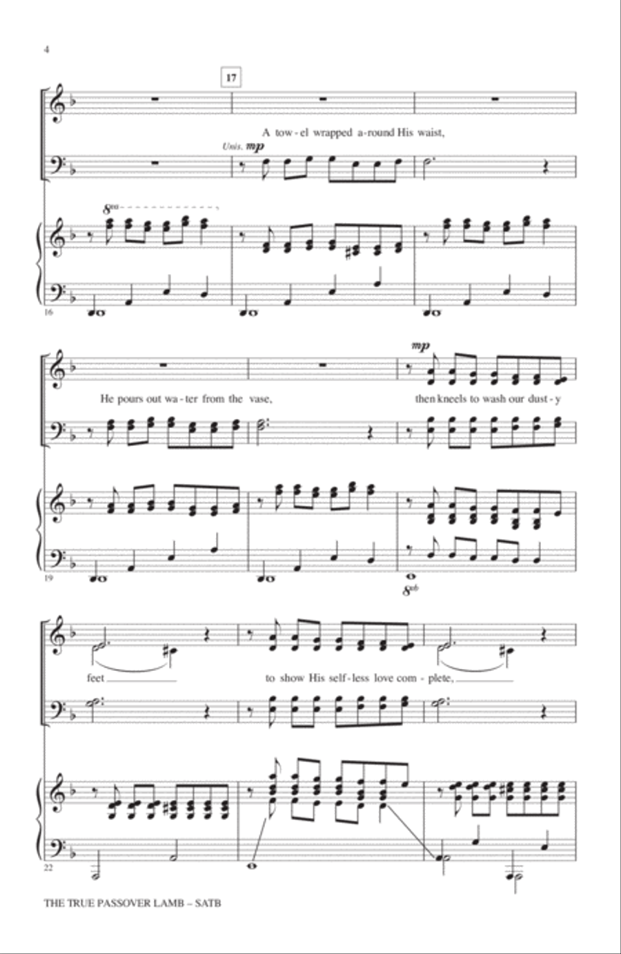 The True Passover Lamb 4-Part scores gallery preview page 3