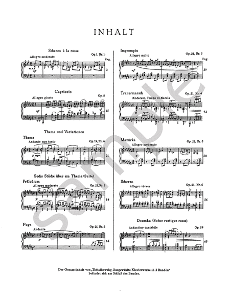 Selected Piano Works -- Op. 8 & Pieces from Opp. 1, 19, 21, 59