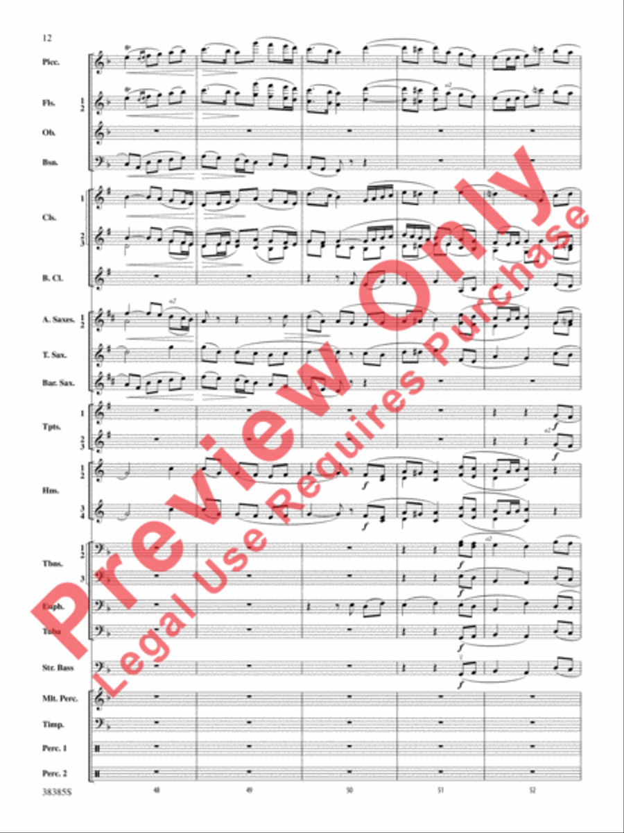 Fantasia on the Alleluia Hymn Concert Band scores gallery preview page 13
