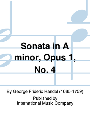 Book cover for Sonata In A Minor, Opus 1, No. 4