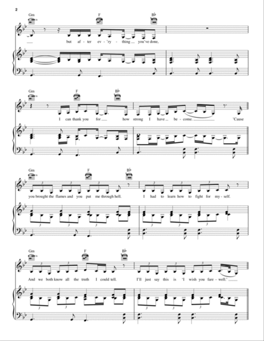 Praying Praying Piano, Vocal, Guitar scores gallery preview page 2