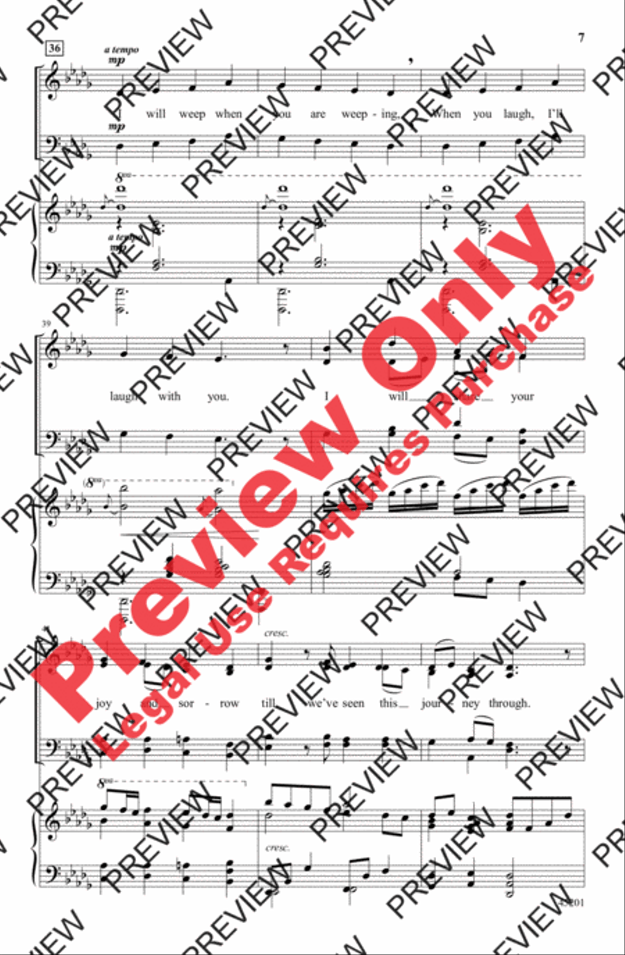 The Servant Song 4-Part scores gallery preview page 7