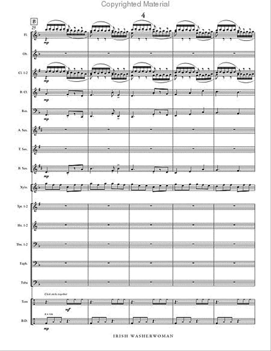 Irish Washerwoman Irish Washerwoman Concert Band scores gallery preview page 5