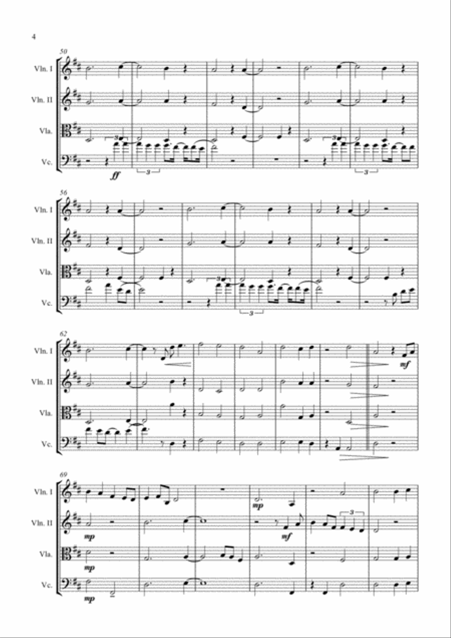 Thinking Out Loud String Quartet scores gallery preview page 4