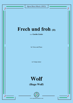 Wolf-Frech und froh II,in f sharp minor,IHW10 No.17