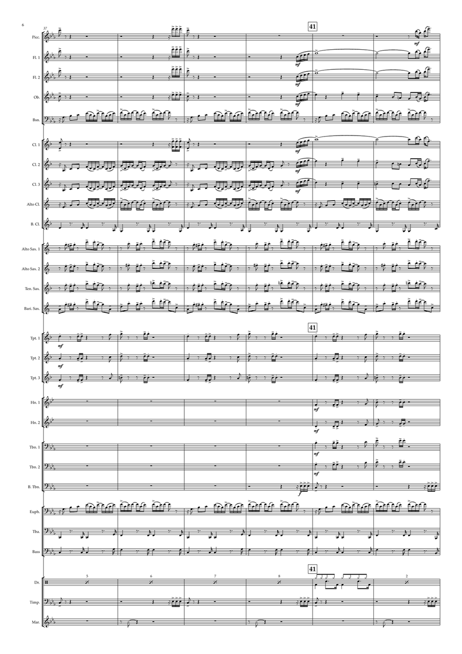A Fifth Of Beethoven Concert Band scores gallery preview page 6
