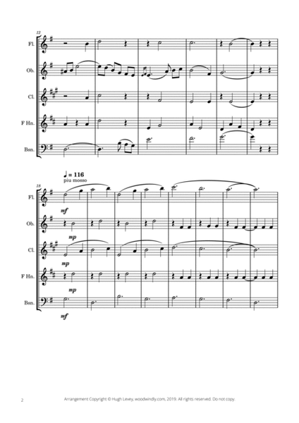 Love Unspoken (Merry Widow Waltz) - Franz Lehar - Wind Quintet image number null