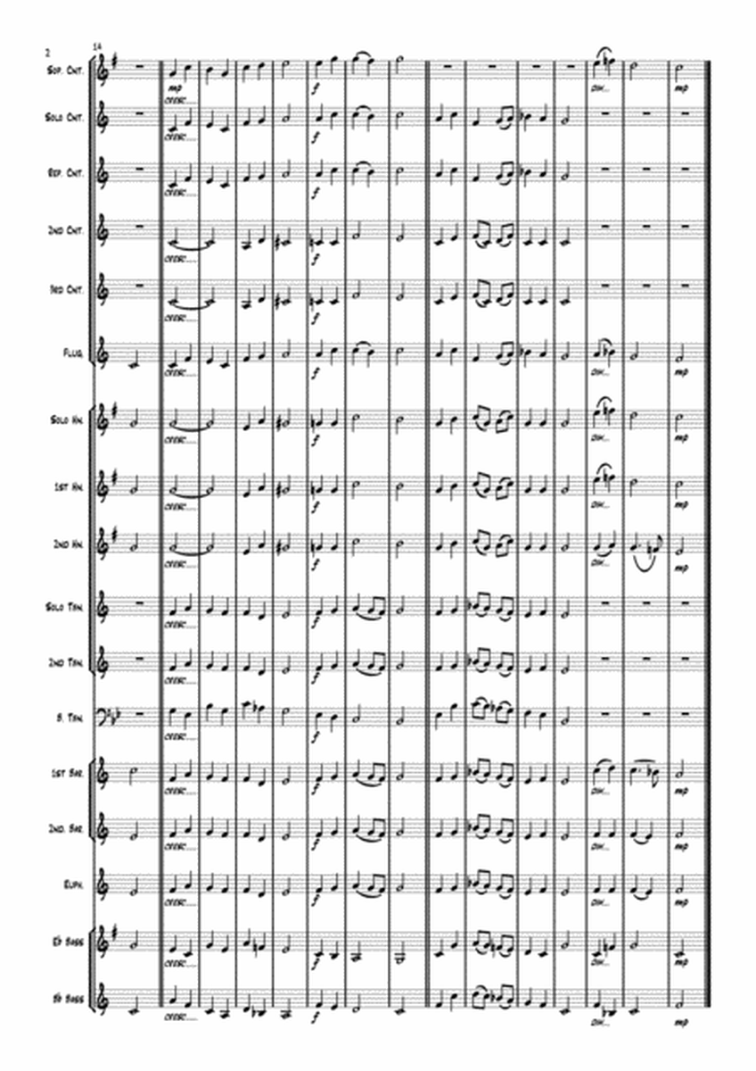 Gwalchmai - Hymn tune arranged for brass band image number null