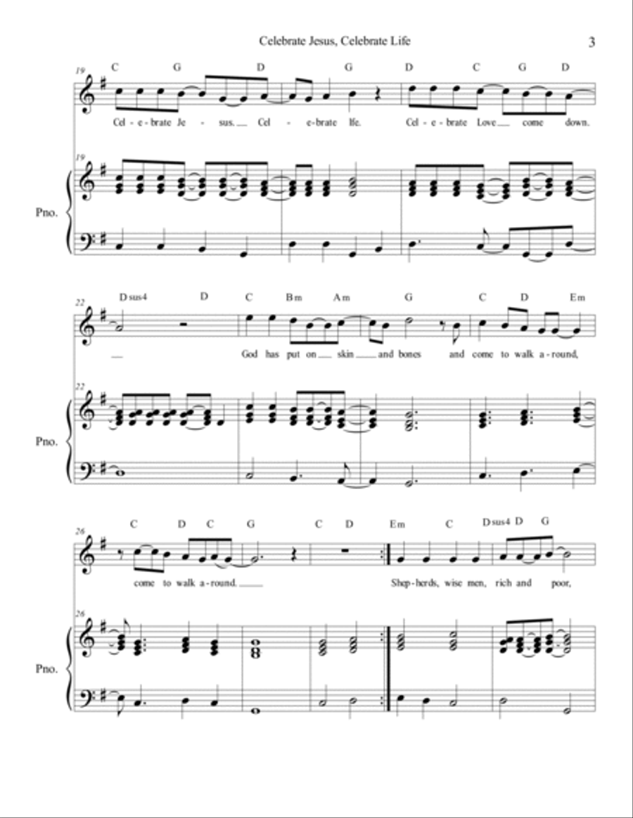 Celebrate Jesus, Celebrate Life Piano, Vocal, Guitar scores gallery preview page 6