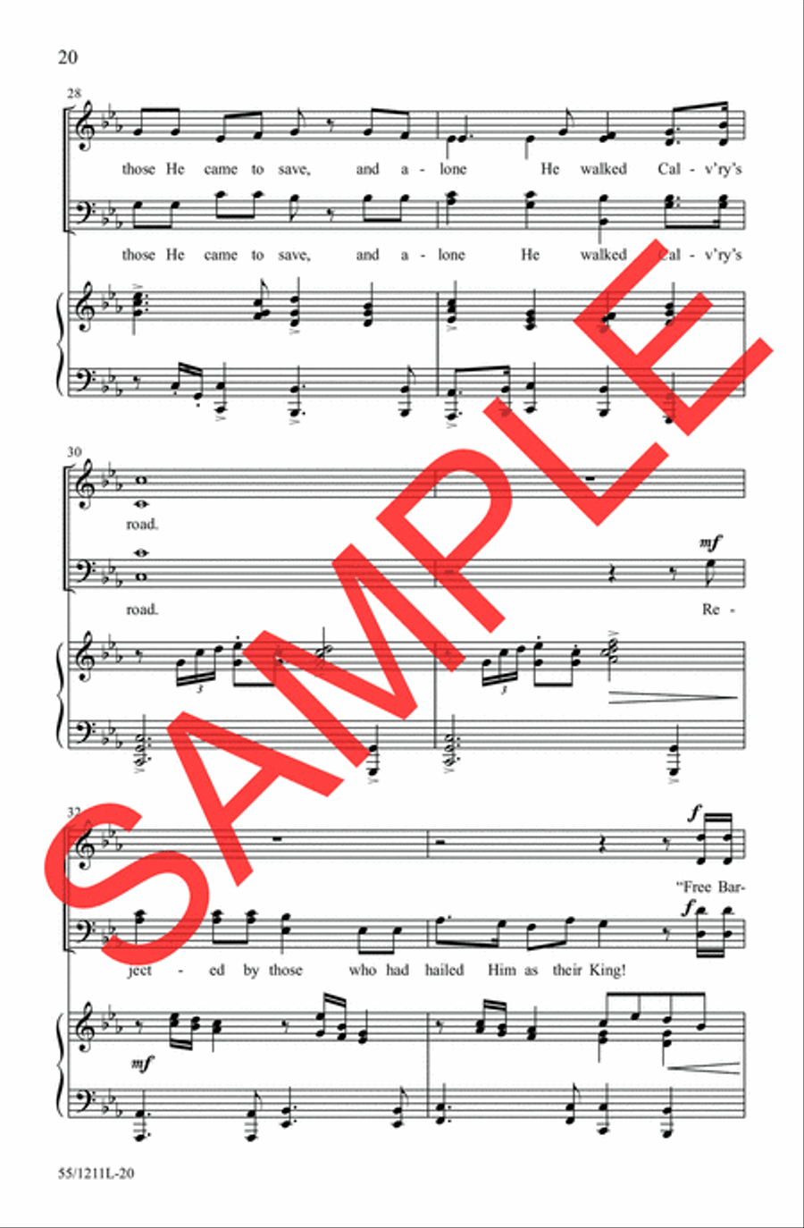 Not My Will, But Yours 4-Part scores gallery preview page 14