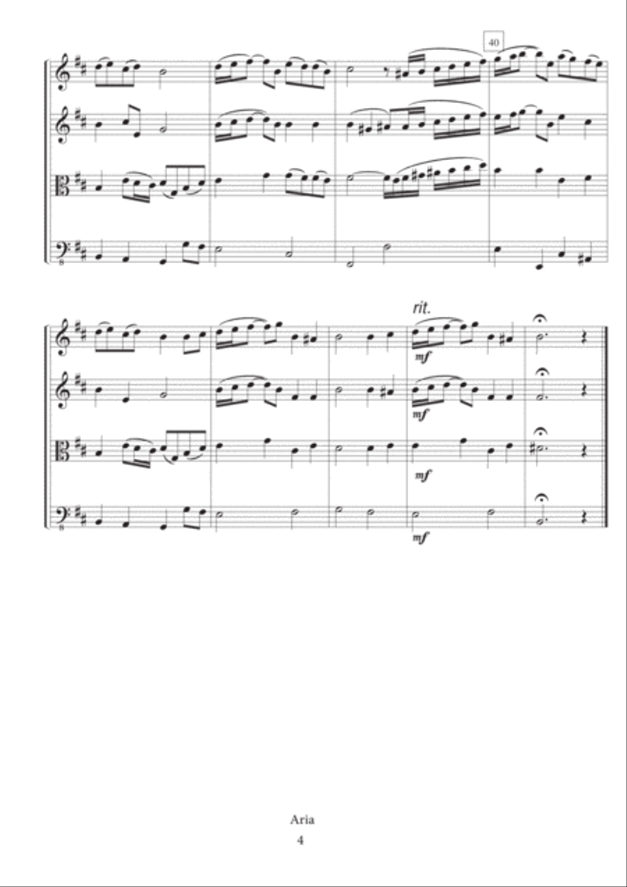 Aria for Strings String Orchestra scores gallery preview page 4