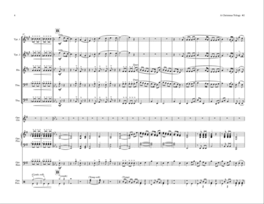A Christmas Trilogy #2 (Brass Quintet) Brass Quintet scores gallery preview page 4