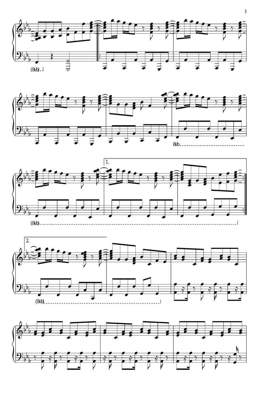 Polyrhythm Piano Solo scores gallery preview page 3